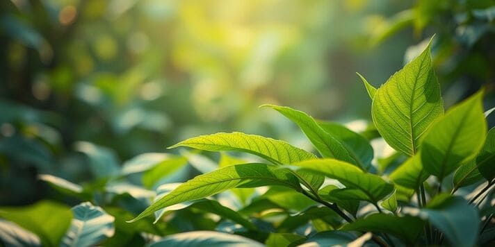 Kratomblätter, die psychische Gesundheit und Wohlbefinden repräsentieren.